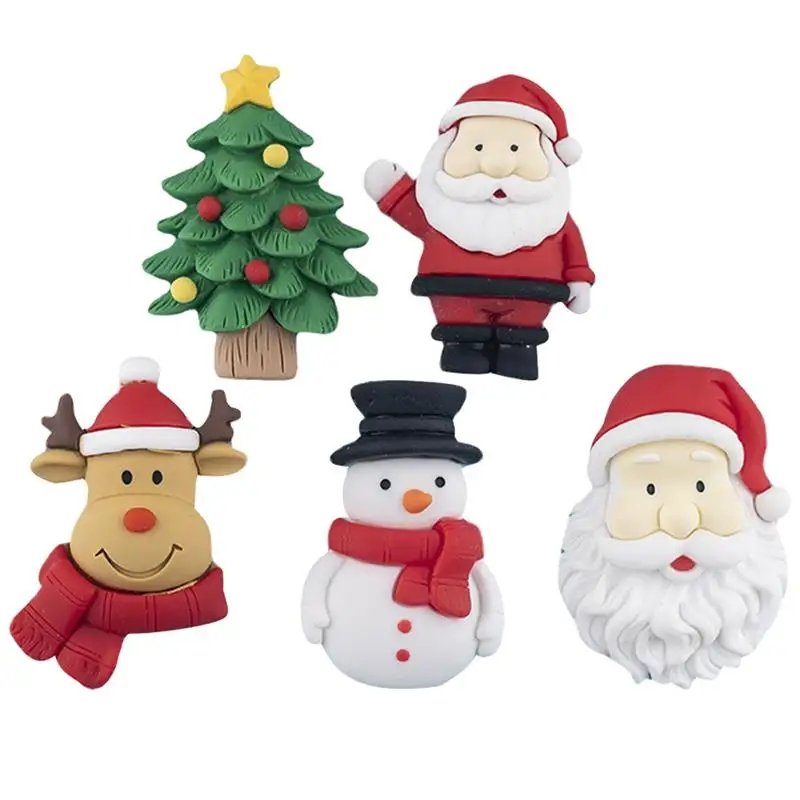 5Pcs Magnetic Christmas Charms Refrigerator Magnet Fridge Magnet Freezer Memo Xmas Decor