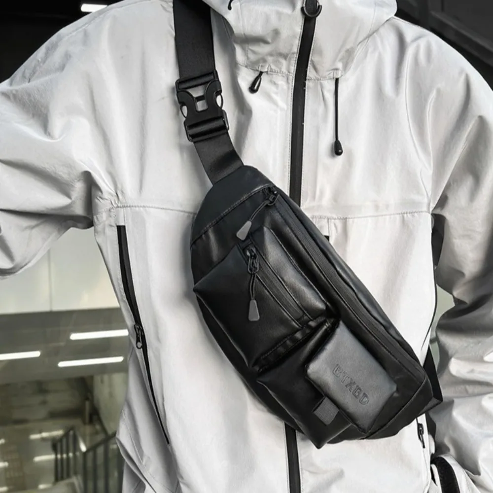 

Multi-function Men Chest Bag Lightweight Large Capacity Fanny Phone Pack Crossbody Bag Solid Color Running Waist Bags Running
