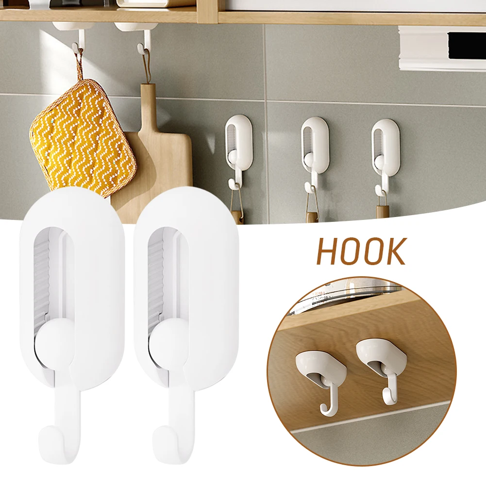 

White Adhesive Hook Multifunctional No Marks Hook For Closet Office