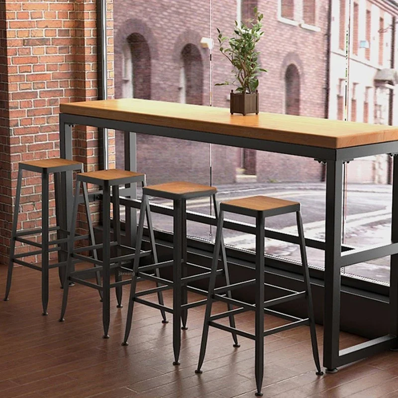 

Wrought Iron Wood Stool Home Wall Coffee Table Bar High Table and Bar Chair Counter Stool Dotomy Stools Metal Stool