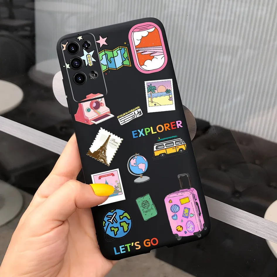 For Tecno Pova 2 Case LE7 LE7n Cute Fashion Cartoon Painted Frosted Cover For Tecno Pova 2 3 4 Phone Case Pova2 Pova3 Soft Coque