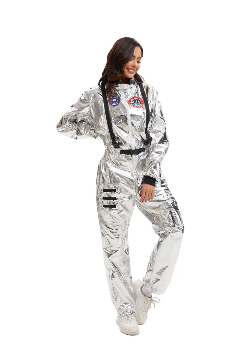 Kombinezon dla dorosłych kosmonauta mężczyzna kobieta lot astronauta body przebranie na karnawał unisex jednolite przebranie na Halloween prezent kosmiczny