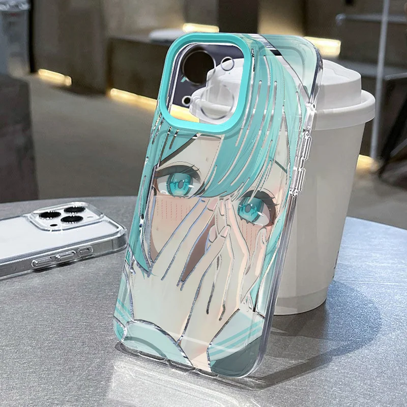 Anime Girl Cartoon Clear Space Phone Case for Oppo A2 A3 A9 A5 A16 A53 A55 A60 A72 A76 A78 A92 A92S A74 A97 A98 Pro 5G