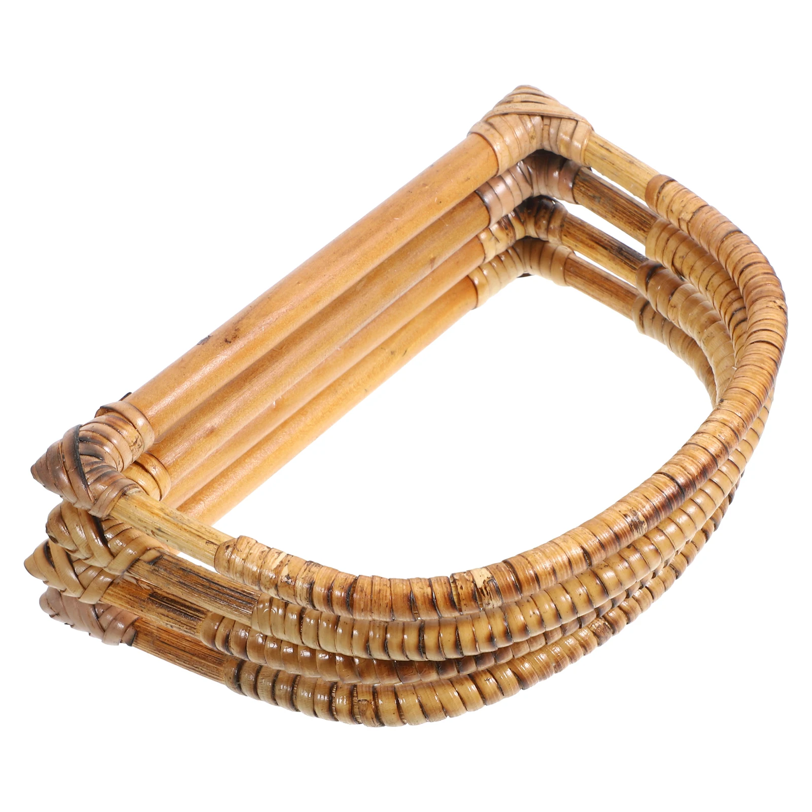 

4pcs Natural Solid Wood Rattan Handles For Handbag Making Diy Craft Supplies Wood Handbag Handle Bag Accessories Purse Handles