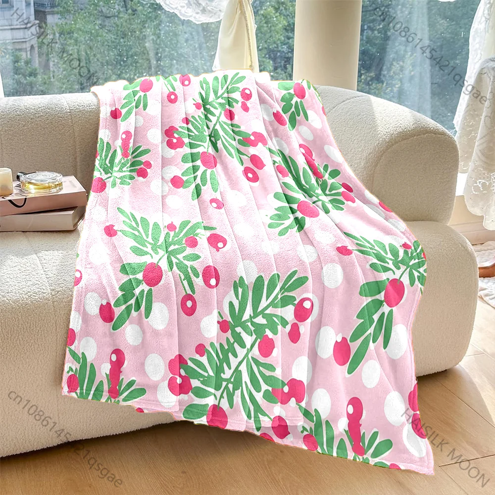 

Christmas Themed Pine Needle Dots Blanket Warm Soft Fluffy Kids Adult Luxury Gifts for Sofa Bed Home Outdoor Travel Camping