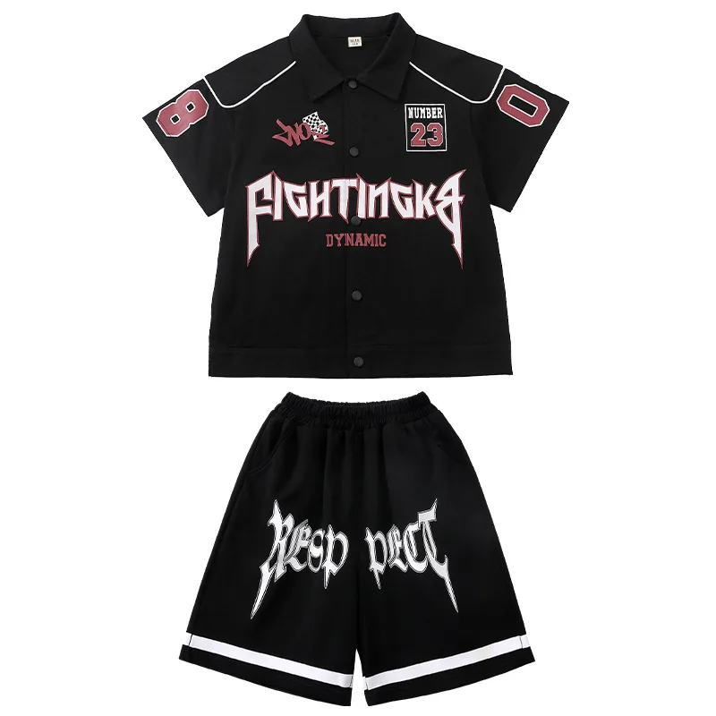 Kids Performance Costume Stage Outfit for Hiphop Dance Clothing Boys Girls Jazz Breaking Streetdance Costume