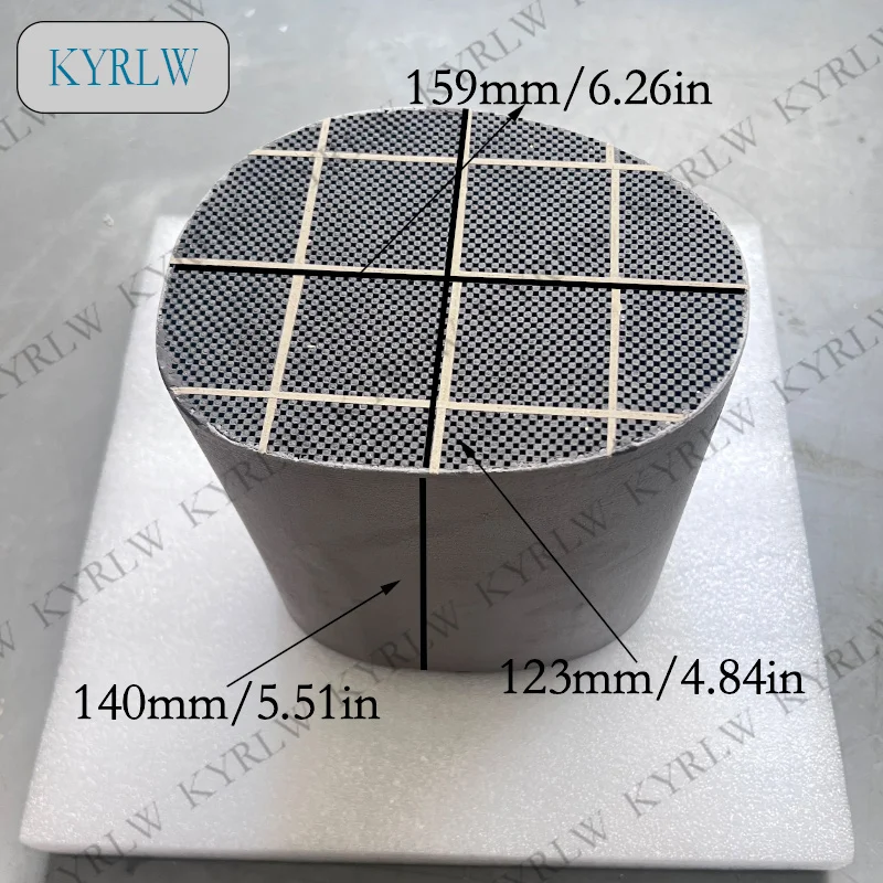 Special Shape 159*123*140mm SiC Diesel Particulate Filter DPF for Exhaust Systems