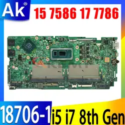 Für Dell Inspiron 15 7586 17 7786 Laptop-Motherboard mit i5-8265U i7-8565U CPU-Mainboard-CN-0C6KN0 CN-0K2X16 77086-1 getestet ok