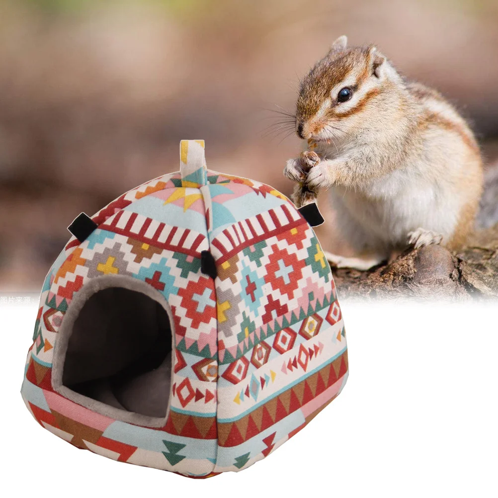 

Warm Pet Nest Size S Washable Canvas Small Animal Bed For Hamster Hedgehog Squirrel Mice Rats Indoor Outdoor Travel Use