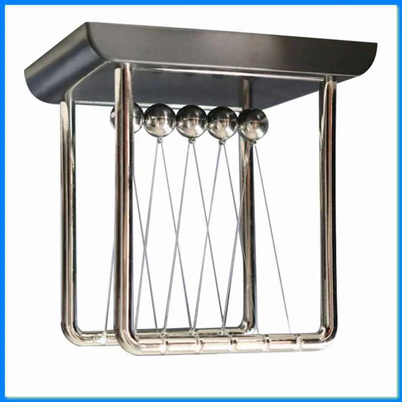 Desktop Decoration Ornament Executive Desk Toy Educational Toy Set S Cradle Metal Pendulum for Office for Science-A75P