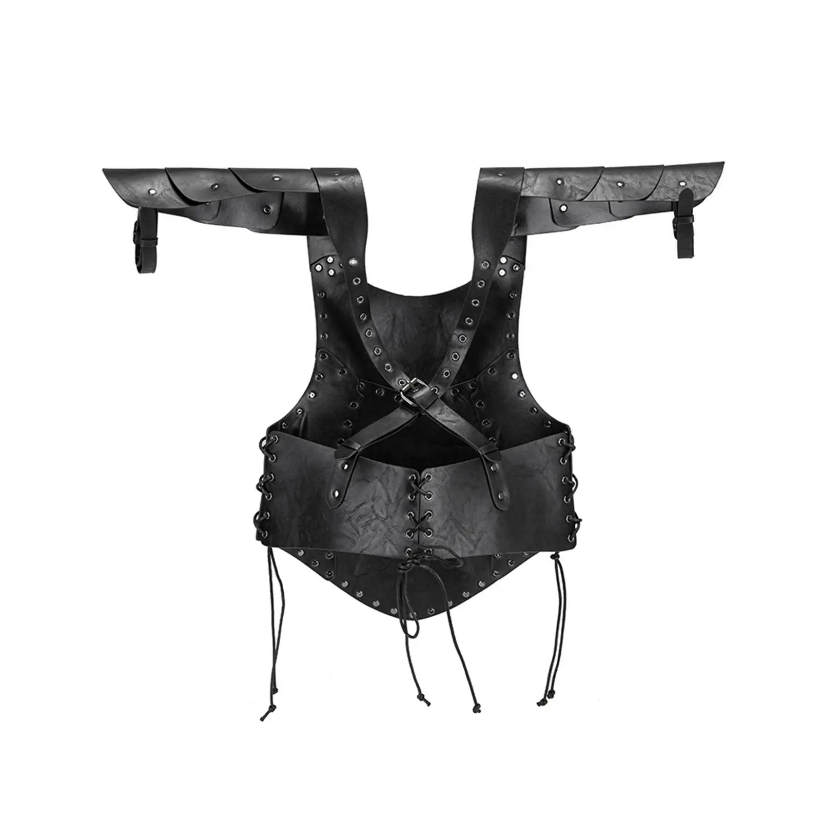 Medieval Chest Armor Knight Breastplate Costume Cosplay with PU Leather Construction Riveted Accents Suitable for Cosplay G