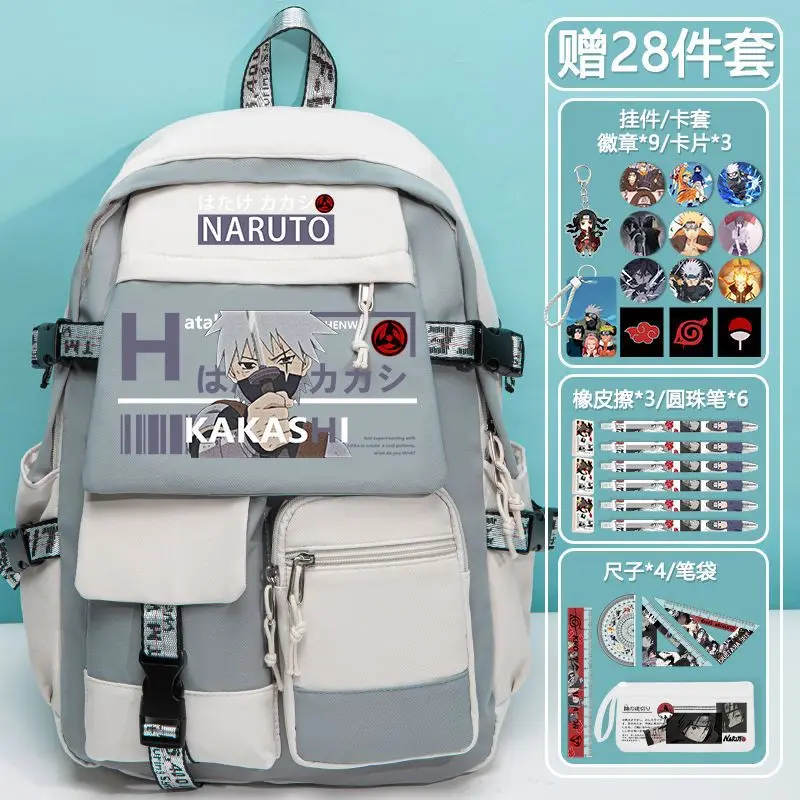 Naruto New Cartoon Student Schoolbag Large Capacity Casual and Lightweight Shoulder Pad Waterproof Stain Resistant Backpack