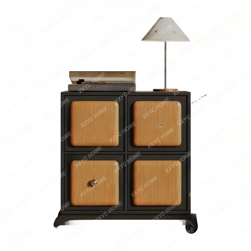 Medieval-style entrance entrance front door storage decorative cabinet modern light luxury storage cabinet