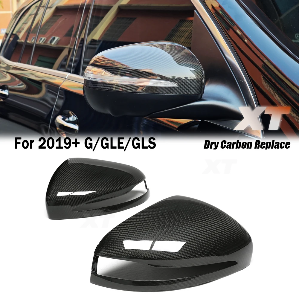 

For 2019+ Mercedes Benz G Class W464 W465 GLE X167 C292 GLS Dry Carbon Fiber Rear View Mirror Cover Forged Matt Replacement