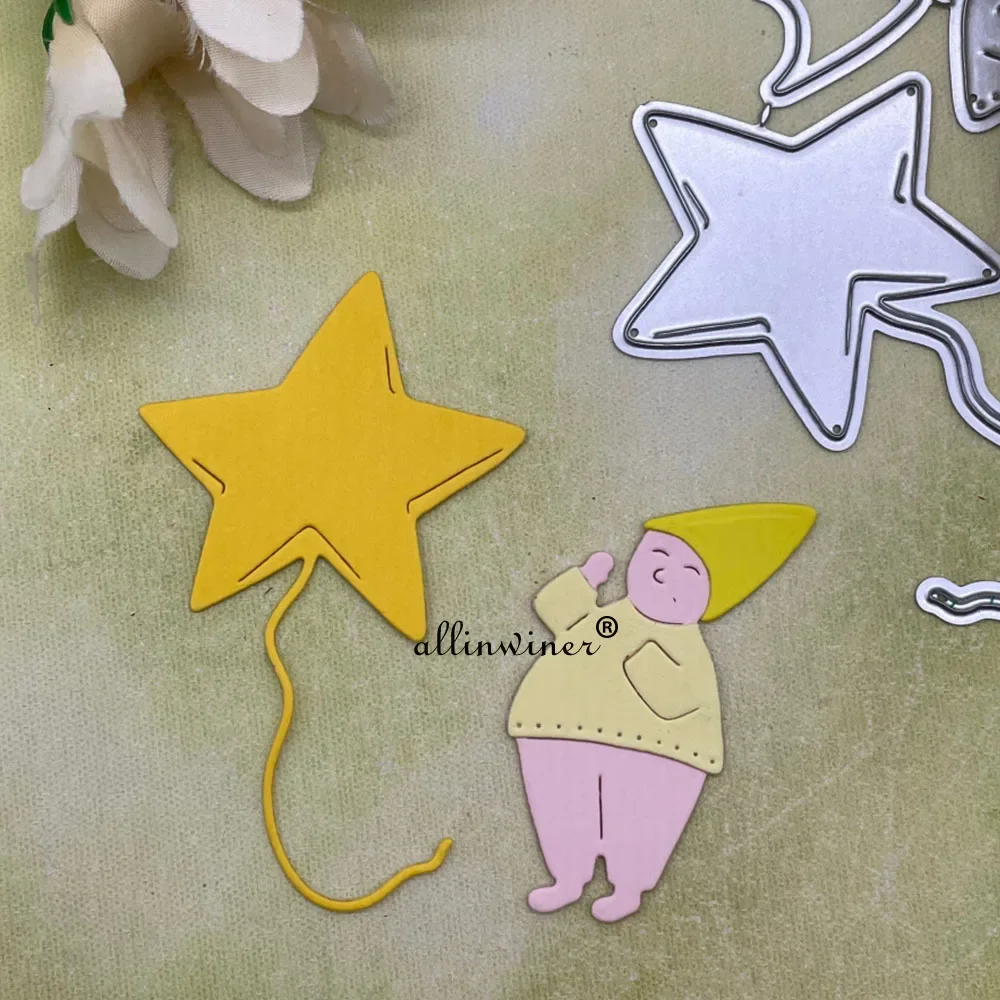 New Star Balloon Dwarf decoration DIY Craft Metal Cutting Die Scrapbook Embossed Paper Card Album Craft Template Stencil Dies
