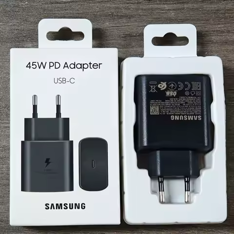 Samsung 45W PD Charger Super Fast Charge Adapter For Galaxy S25 S24 S23 S22 S20 S21 Z Flip Fold 7 6 5 4 3 2 A17 A16 A26 A36 A56
