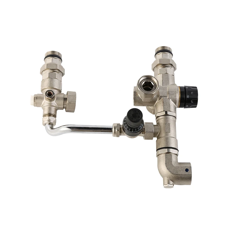ATV&UTVHigh Efficiency Modern Auto Brass Water Mixer Set Thermostatic Mixing Valve 100W 220V Circulation Pump for Floor Heating
