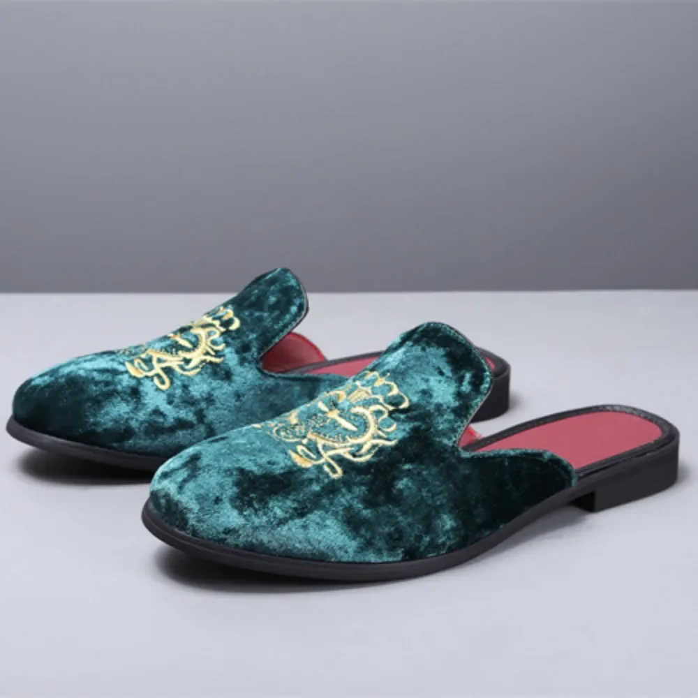 Men's Casual Slippers Outside European American Men's Casual Shoes with Toe Caps Slippers Half Slipper Large Size 48 49 Sandals