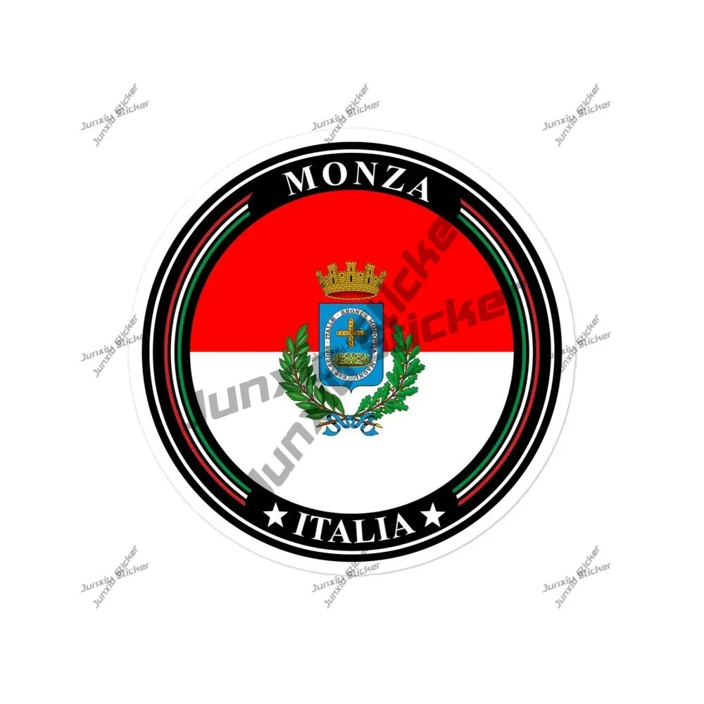 

Monza Italy Circular City Sticker Waterproof High-quality Jdm Decals Decorative Guitar Pickup Camper Laptop Black Silver Vinyl