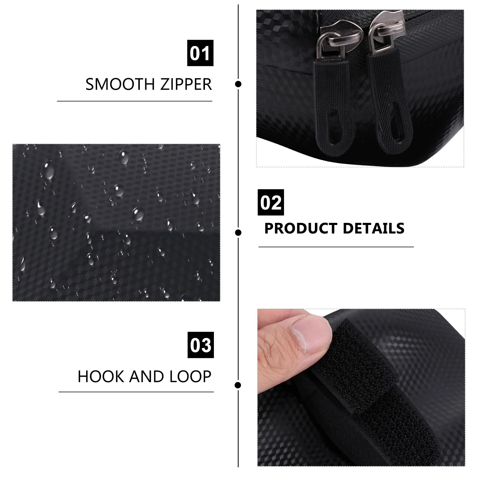 

Waterproof Handlebar Bag Eva Hard Scooter Bike Storage Pouch Multipurpose Front Zipper Organizer for Electric Folding Mountain