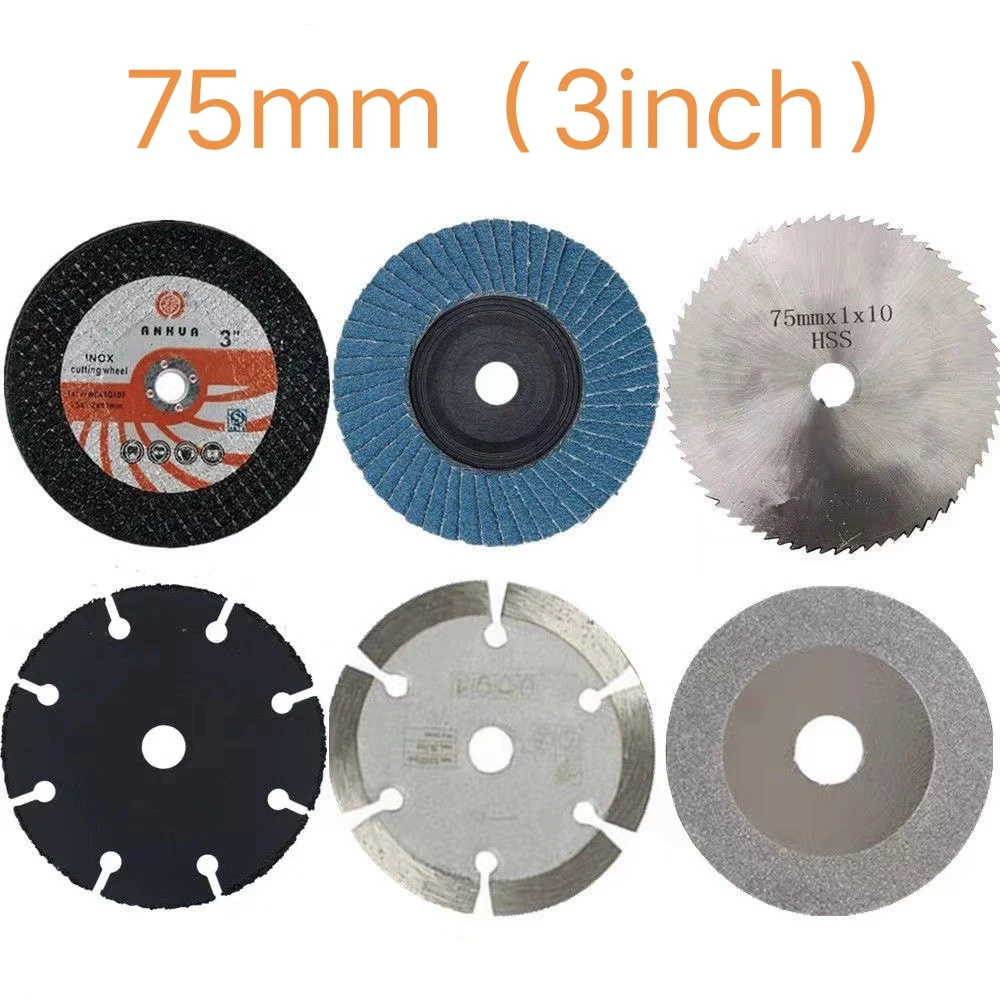 75mm Cutting Disc For Angle Grinder Steel Stone 3 Inch Sanding Disc Cutting Metal Circular Saw Blade Flat Flap Grinding Wheel