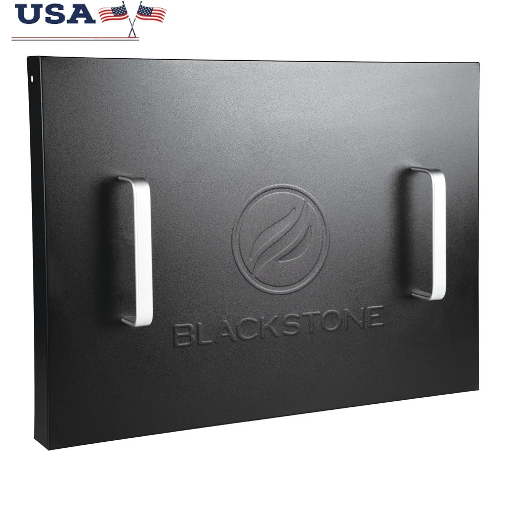 

22 Inch Griddle Hard Cover Durable Metal Splashguard Storage Solution with Handles and Hooks Cooking Protection