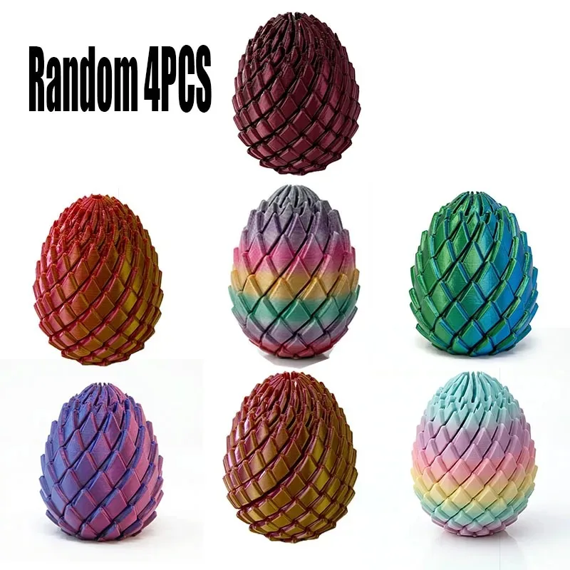 /*2026 New Product 3D Printing Dragon Egg Stress Relief Model, Deformable Twist Egg, Creative Stress-Relief Gadget Desk Ornament