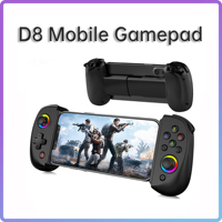 D8 Mobile Gamepad RGB Handle Wireless Controller Telescopic Bluetooth Gaming Pad for  Android/iPhone/Switch /PS4/PC Accessories