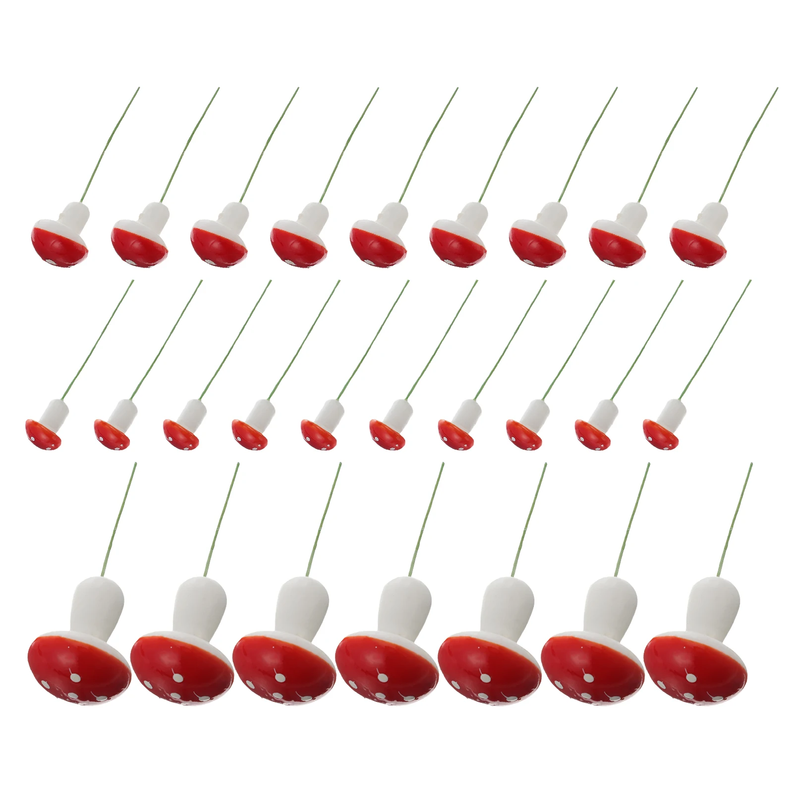 

50pcs Foam Mushroom Inserts Mini Garden Ornaments Micro Landscape Decorations Desktop Fairy Garden Props Iron Wire for House