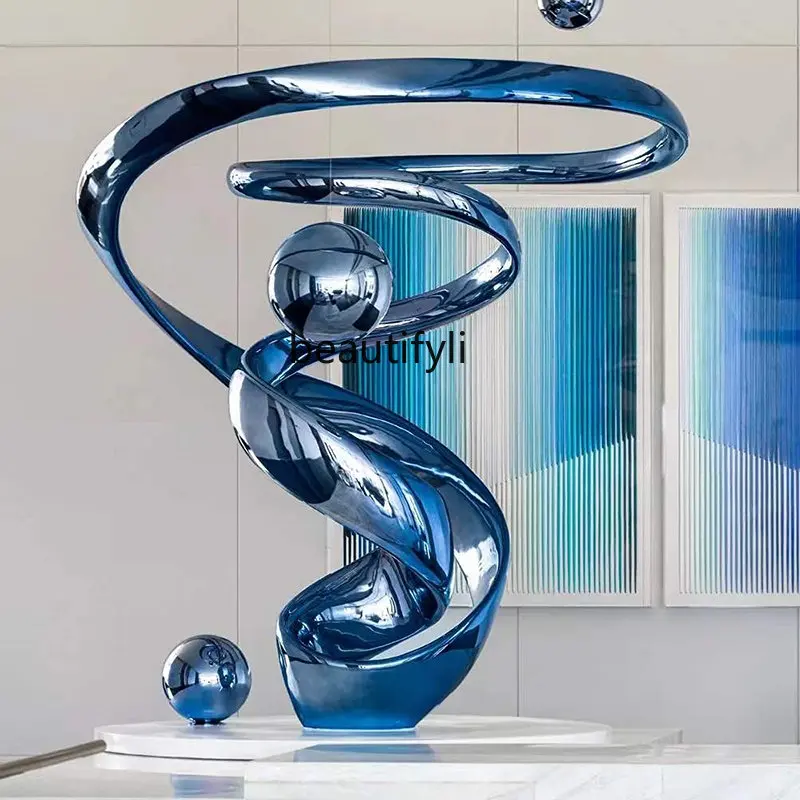 Special-Shaped Fiberglass Spraying Dynamic Rotating Floor Sculpture Hotel Villa Club Decorative Art Ornaments