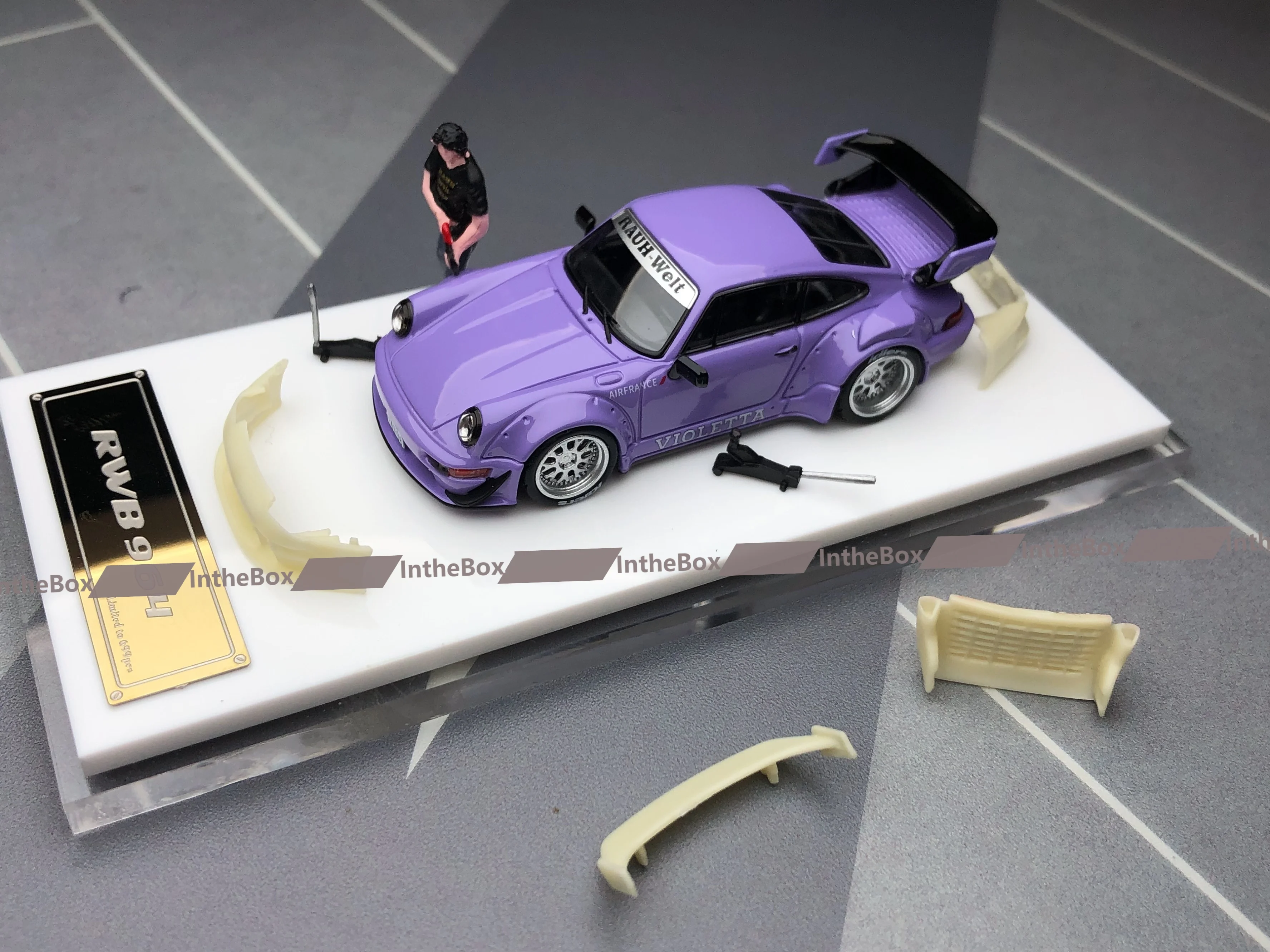 

Звездная модель 1:64 RWB 964 GT, фиолетовая литая под давлением модель автомобиля, ограниченное издание, игрушки для хобби