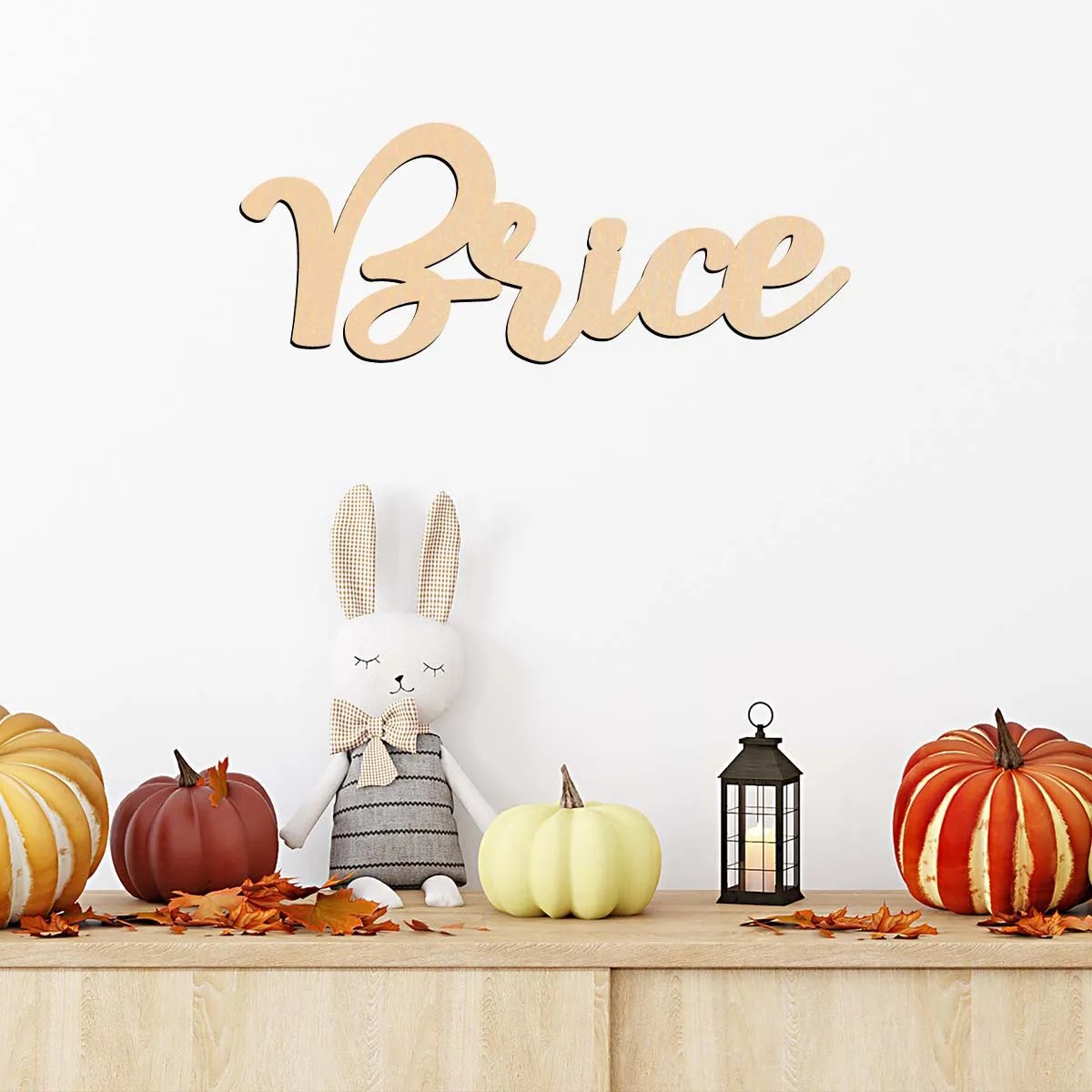 1pc Cartoon Brice example Customized Name Laser-Cut Sign Wooden Plaque Wooden Decor Door Hanging Decor