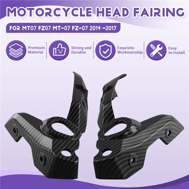 

A73X-Motorcycle Head Fairings Front Headlight Cover Bodywork Fairing For MT07 FZ07 MT-07 FZ-07 MT FZ 07 2014 -2017