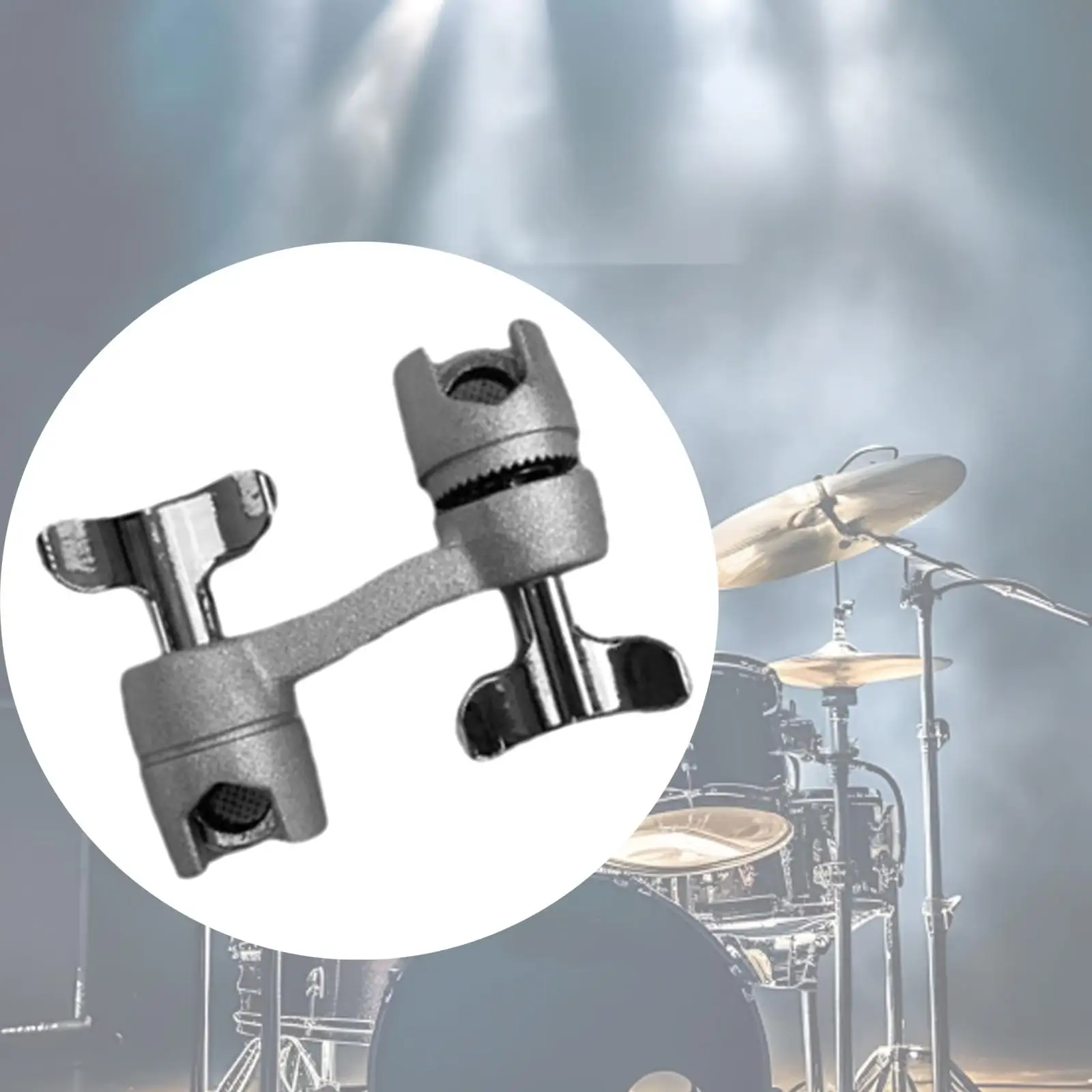 Cymbal Clamp for Drum Set Compact Sturdy Metal Two Way Clamp Cymbal Percussion Mount Clamp Percussion Instrument Accessories