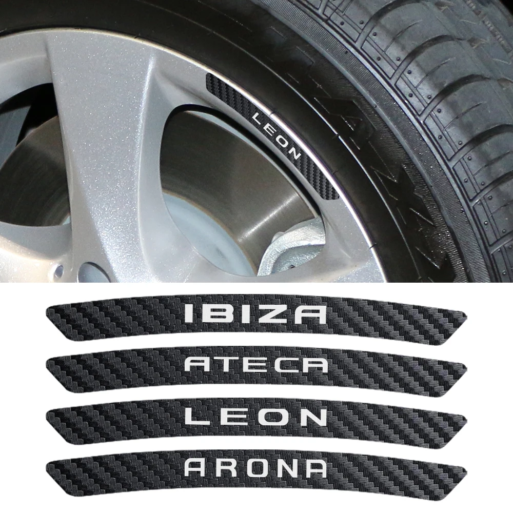 For Seat Leon Ibiza Altea Cordoba Arona Arosa Ateca Alhambra Exeo Mii Tarraco Toledo Styling  Accessories Car Wheel Rim Stickers