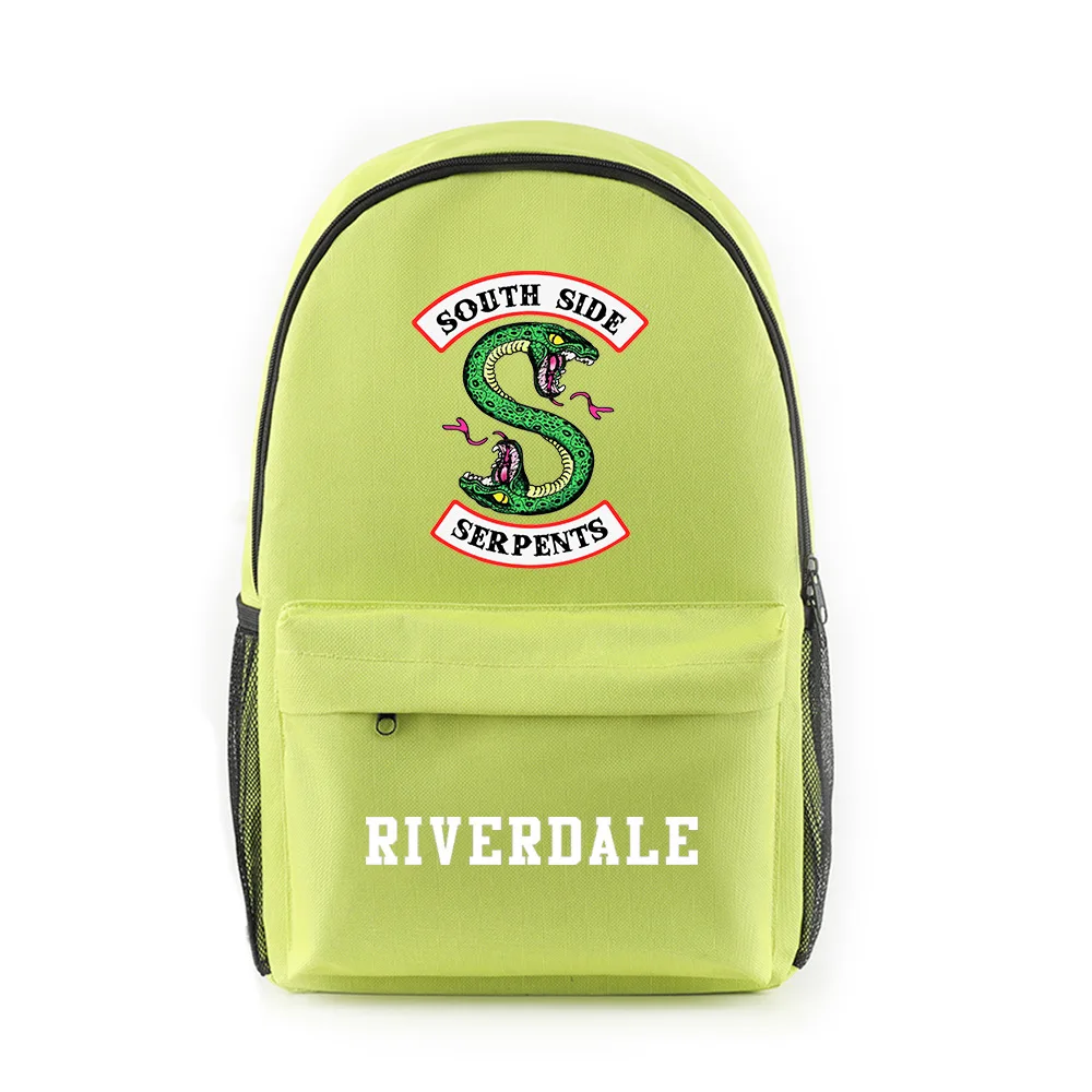 Zaini per notebook di lusso popolari South Side Serpent Riverdale Stagione 5 Borse da scuola Stampa Zaini per laptop impermeabili Oxford