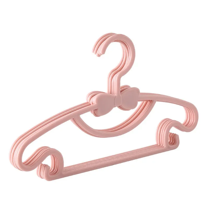 5PC Kids Clothes Hanger Racks Plastic Display Children Coats Hanger Baby Clothing Organizer Girls Boy Flexible Windproof Hanger