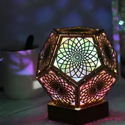 Projection Light Unique Beautiful Portable LED Creative Kaleidoscope Pattern Projection Light for Festival