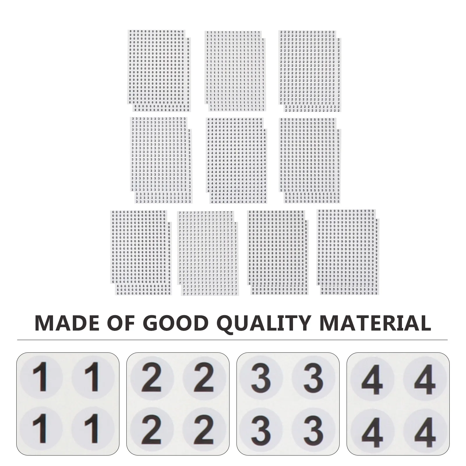 

6000pcs Number Stickers Paper Self Adhesive Removable Design Easy Stick Remove Residue Funny Gift Children Party