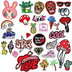 Cute Cartoon Animal Fruit and Other Patterns Embroidery Ironing Patch DIY Clothing Decoration Accessories