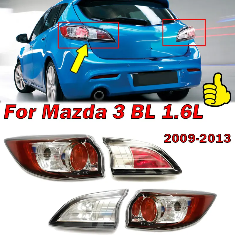 

Car Accessories For Mazda 3 BL 1.6L 2009-2013 5D Hatchback Inside Outside Rear Tail Light Turn Signal Car Taillight Without Bulb