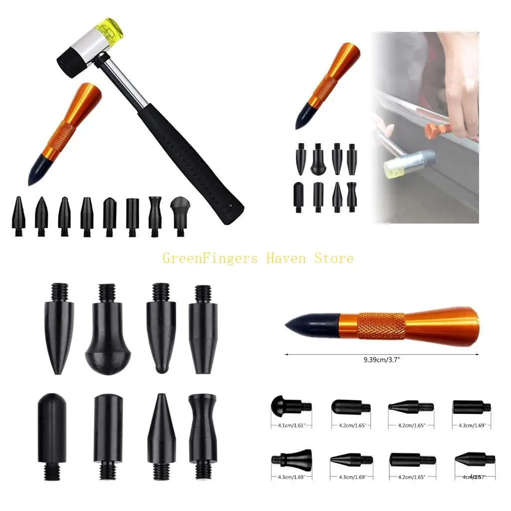 

F68D Car Sheet Metal Dents Repair Tools Vehicle Body Dent Repair Pen Tool Down Pen 9 Different Heads