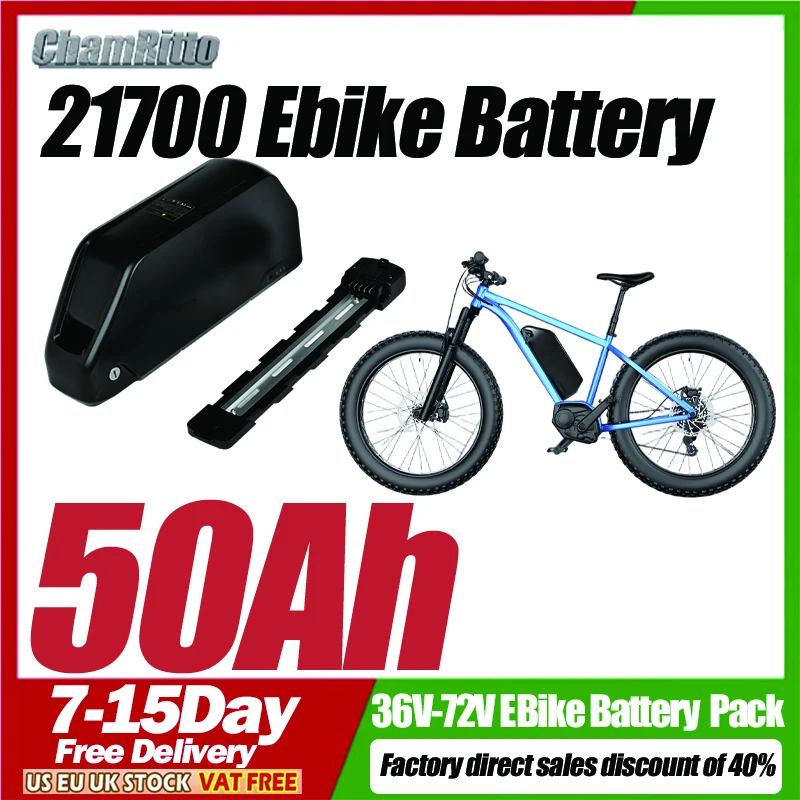 

Electric bike Batterie 36v 48v 52v 25ah 30 40ah 50ah 60ah Lithium Battery ebike Hailong 60v 72v 1000w 2000w 3000w Conversion Kit