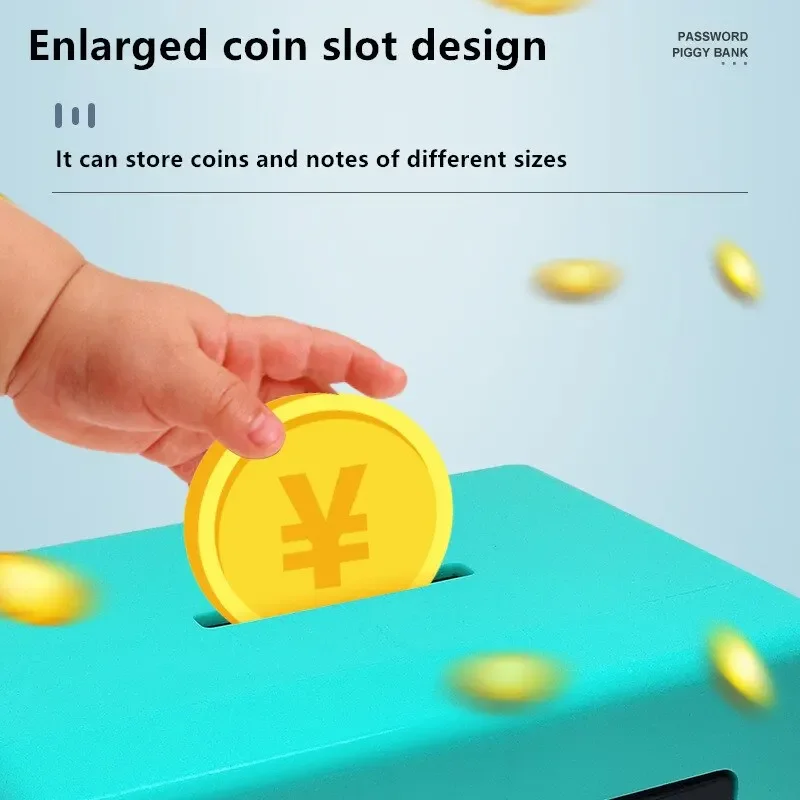 Mini Safe Piggy Deposit Bank Household Banknote Lock Password Money Box Cash Coins Saving Storage Code Case Child Christmas Gift