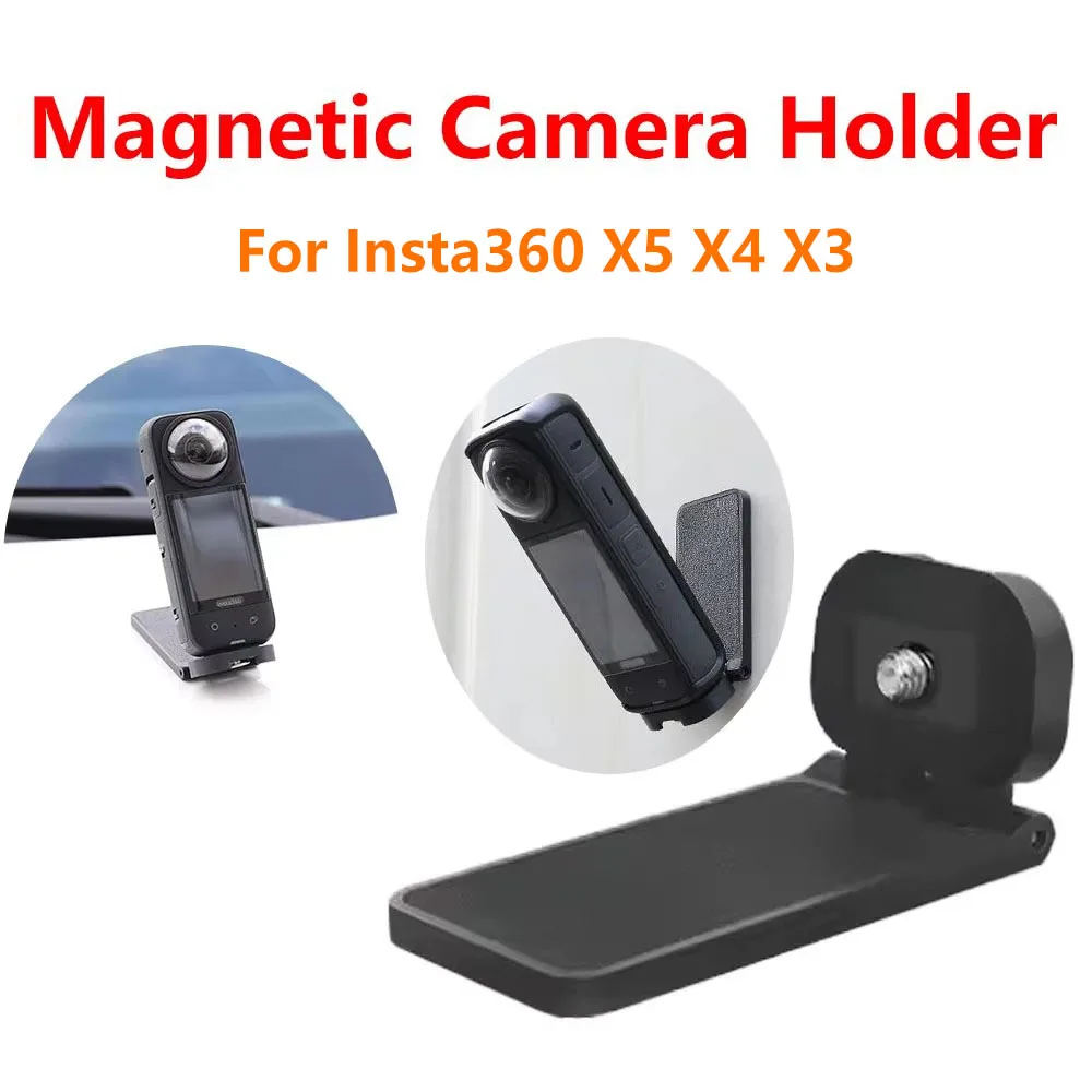 Magnetic Sport Camera Holder For Insta360 X5 X3 X4 Magnetic Desktop Stand Wall-Mounted Holder Base For Vlog Car Video Accessory