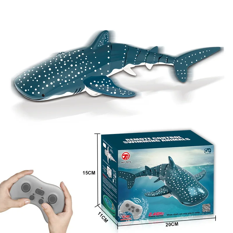 2,4G impermeable RC animales buceo Control remoto tiburón bajo el agua juguetes de moda recargable niño coleccionable sorpresa rompecabezas regalo