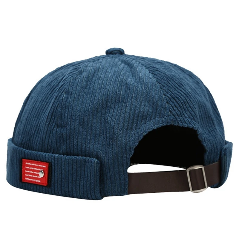 Retro Velvet Brimless Beanie Hip Hop Hat Caps Adjustable Elastic Panels Skullcap Sailor Hats Men Women Cotton Streetwear Beanie