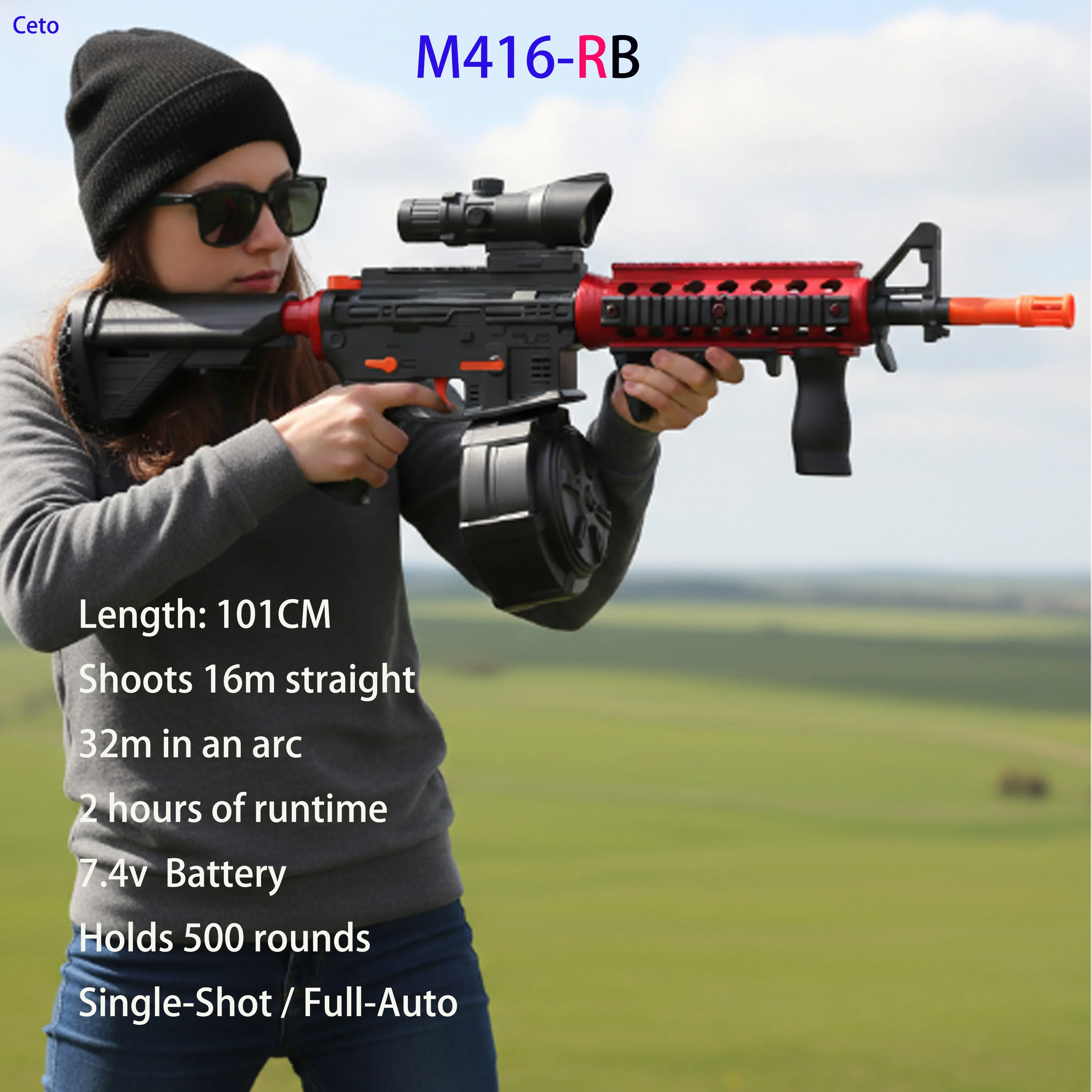 Bloques de Gel de fuego rápido completamente automático, pistola de bolas de Gel eléctrica de 7,4 V, juguetes de 20M + juguetes de batalla al aire libre de largo alcance para adolescentes y adultos, regalos