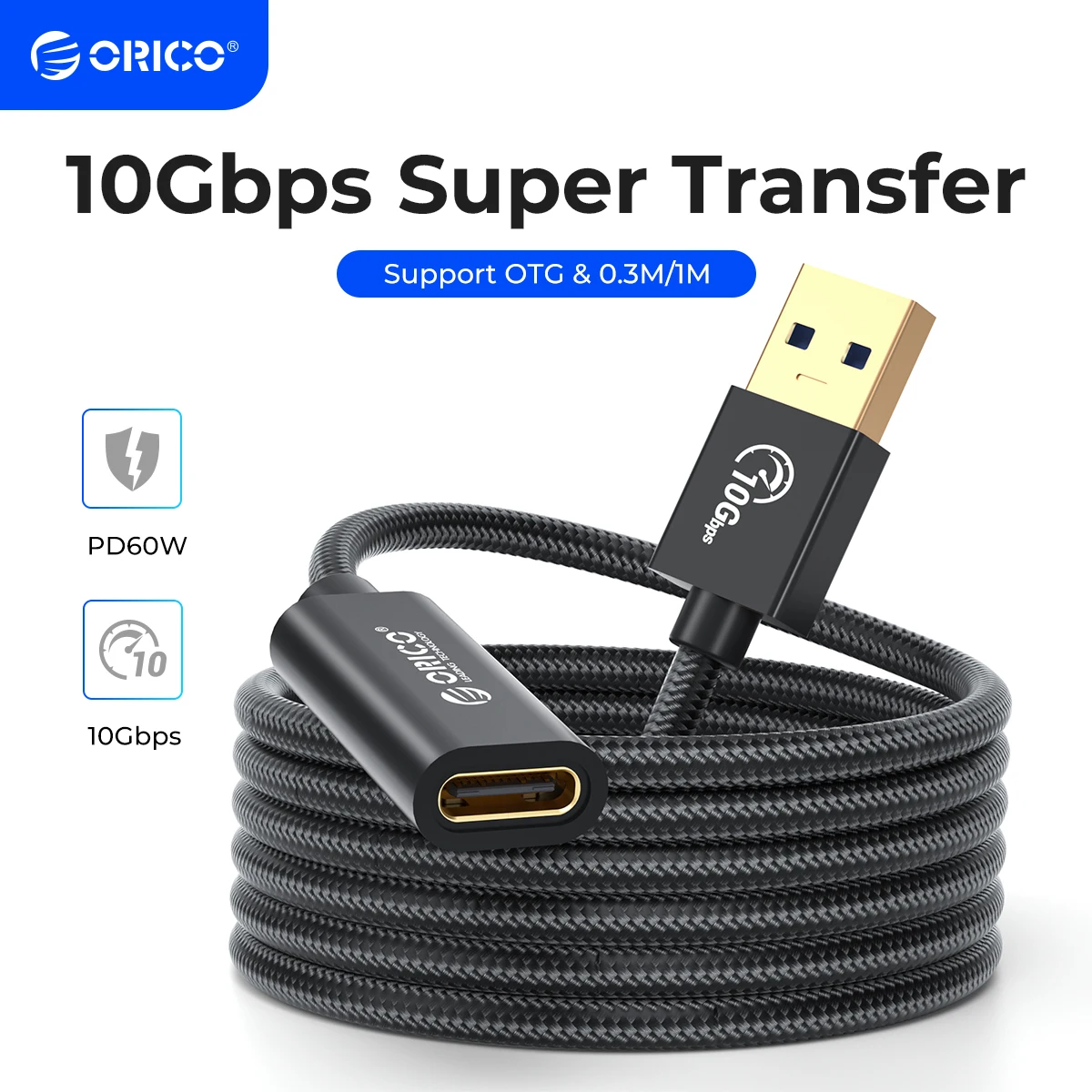 ORICO USB C to USB A OTG Adapter Type C Converters Male to Female Cable Adapter for MacBook Pro Samsung