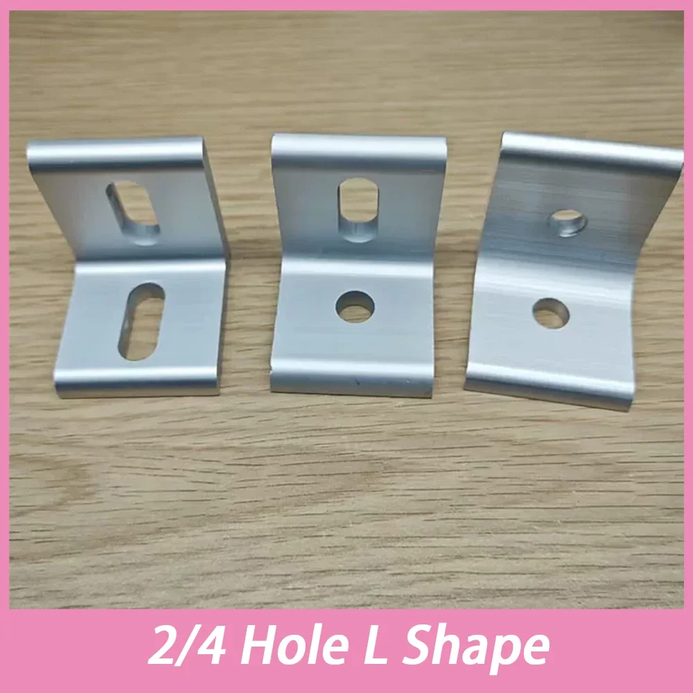 1Pcs 1515 2020 2525 2040 4545 Aluminum Profile 2/4 Hole L Shape Inside Corner Bracket 90 Degree Angle Corner Bracket Connector